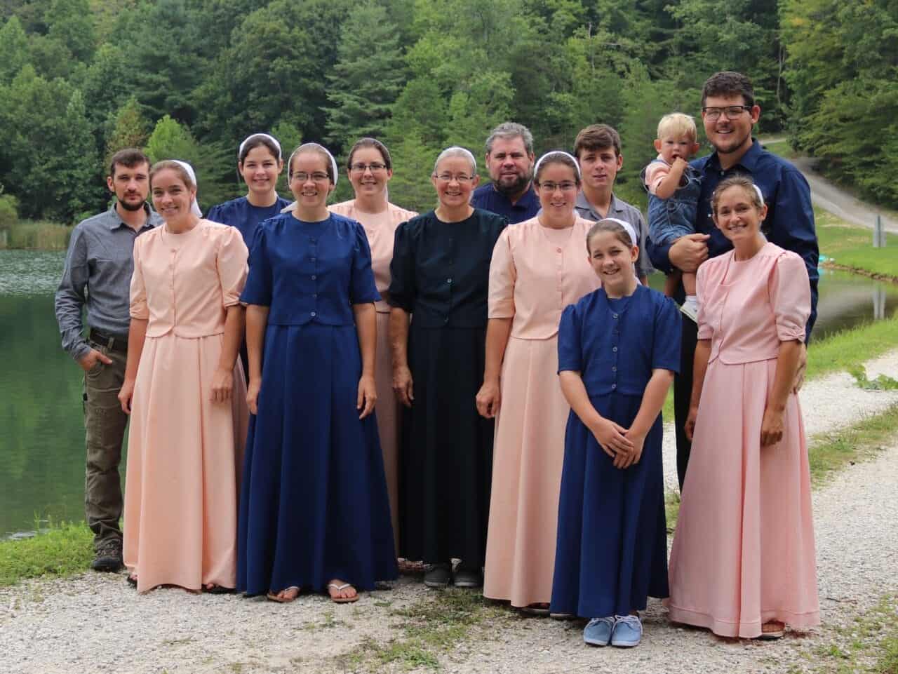 The Shrock family at Six Sisters Flowers